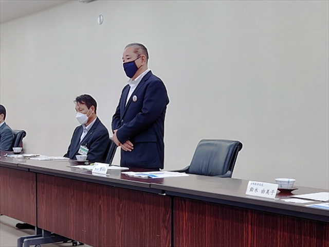 市長からお礼の言葉をいただきました
